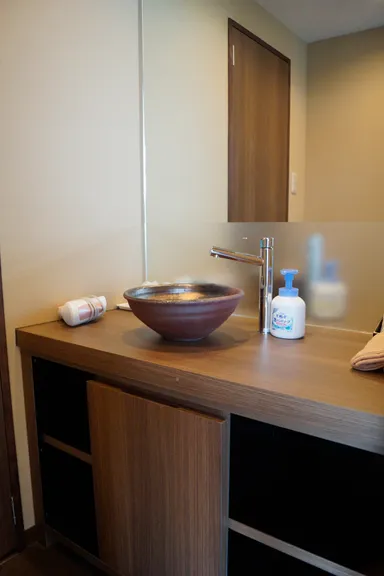 広く使いやすい洗面スペース