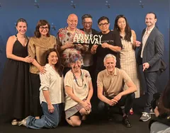 制作陣(アヌシー国際アニメーション映画祭会場にて)