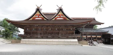 吉備津神社 国宝本殿・拝殿―2