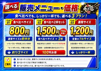 メニュー価格