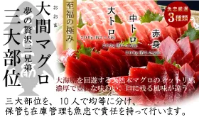 マグロを数人でオーナーに