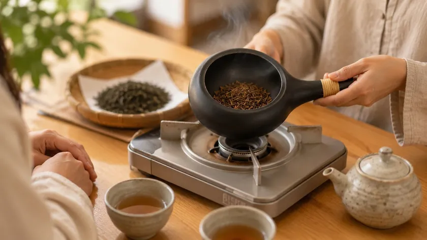 ほうじ茶焙煎体験
