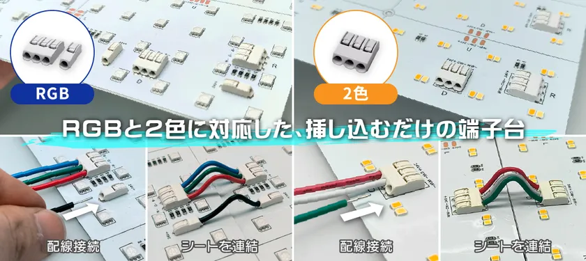 挿し込むだけの端子台配線