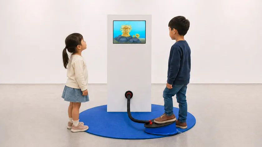 東京工芸大学インタラクティブメディア学科4年生5名が制作した作品「おさかな研究ラボ　びっくりーず」
