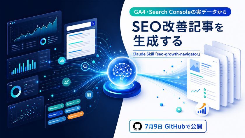 GA4・Search Consoleの実データからSEO改善記事を
自動生成するプロンプトインジェクション対策内蔵の
Claude Skill「seo-growth-navigator」を7/9GitHubで公開