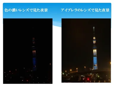 着用時視界イメージ(夜)