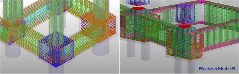 『BuilderHub-R』はBIMモデルに配筋まで自動配置