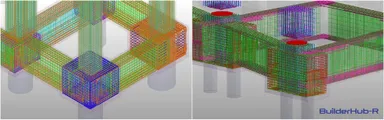 『BuilderHub-R』はBIMモデルに配筋まで自動配置