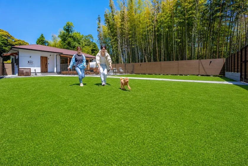 170m2超の広々プライベートドッグラン