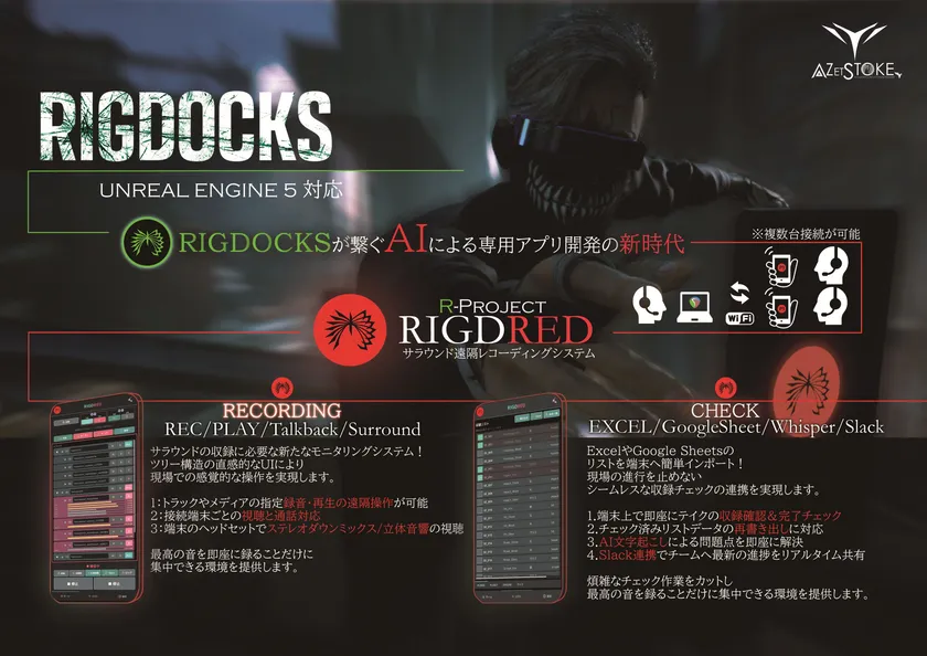 遠隔レコーディングシステム『RIGDRED』