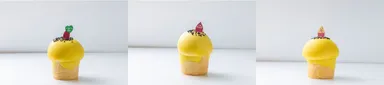 左：ほっくりいもあんぱん　中央：ほっくりいもあんぱんホイップ　右：ほっくりいもあんぱんバタークリーム　各380円