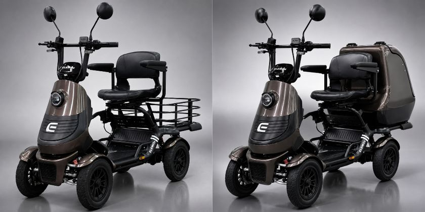 免許不要で乗れる特定小型4輪「ELEGRAN」に、
ひじ掛け標準装備の最上位「PREMIUM」登場