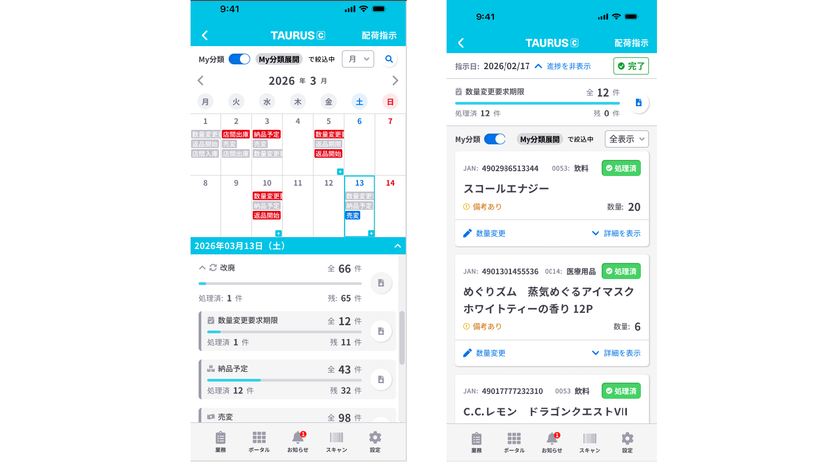 ドラッグストア国内大手サンドラッグ、
ユニックスの基幹系ソリューション
「TAURUS Calendar」を導入し
確認作業時間90％削減・年間117万枚のペーパーレス化を実現