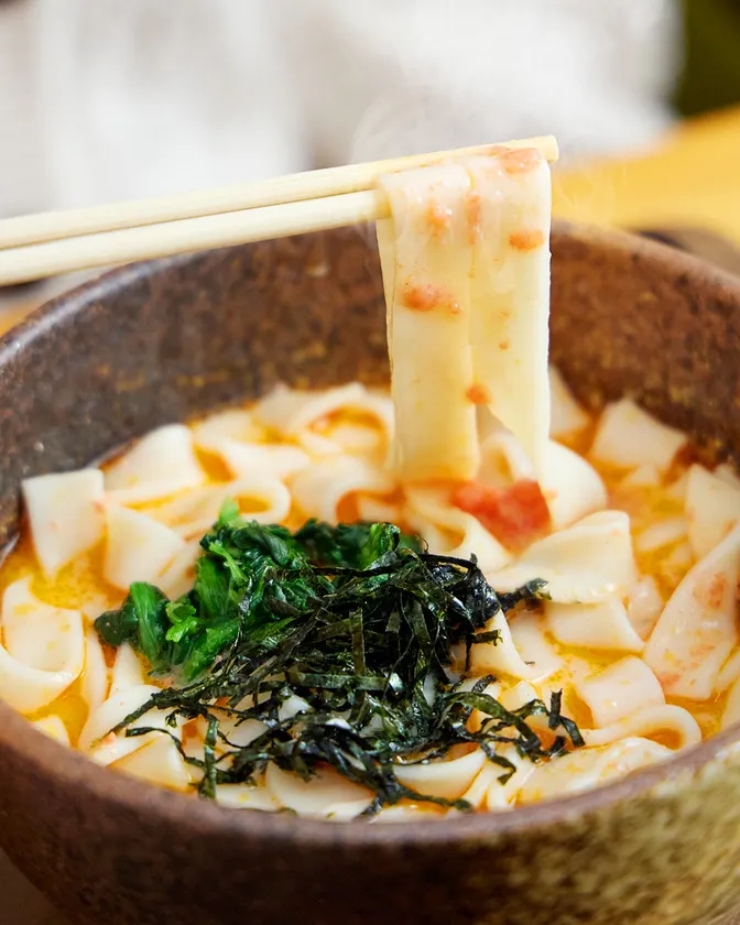 明太クリームきしめん