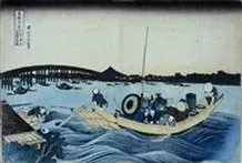 冨嶽三十六景 御厩川岸より両国橋夕陽見　墨田区 蔵