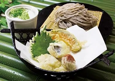 鱧と梅の天ざる