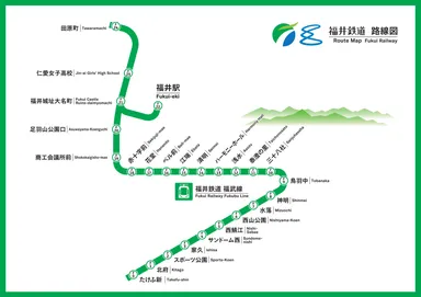 福井鉄道　路線図