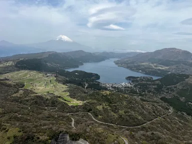 箱根芦ノ湖から富士山を望む