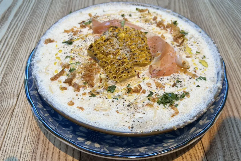 【夏季限定】とうもろこしと生ハムの冷製クリーム