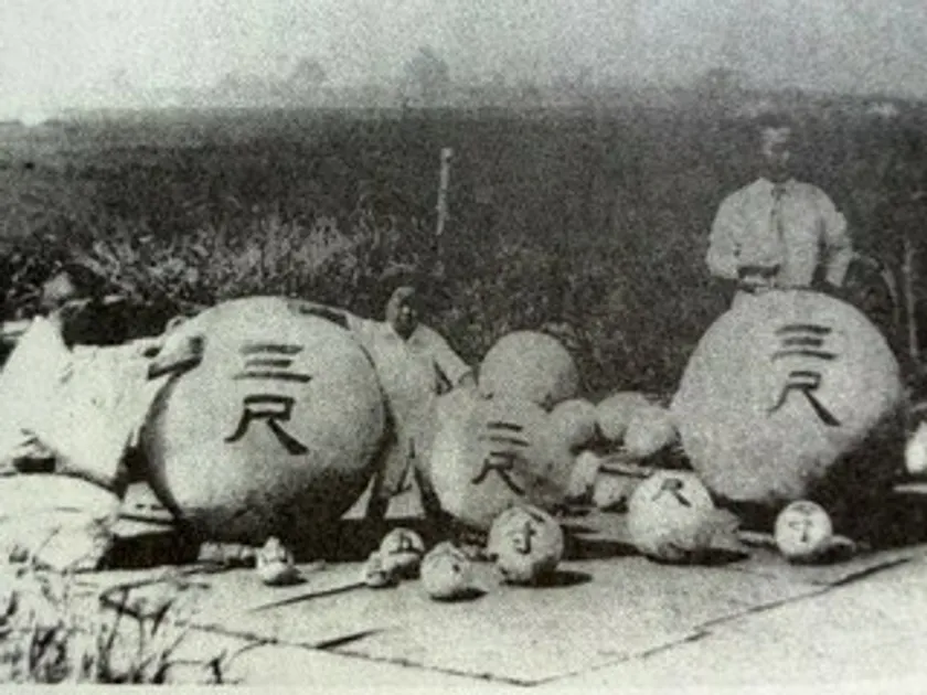 100年前の正三尺玉(提供:長谷川健一)
