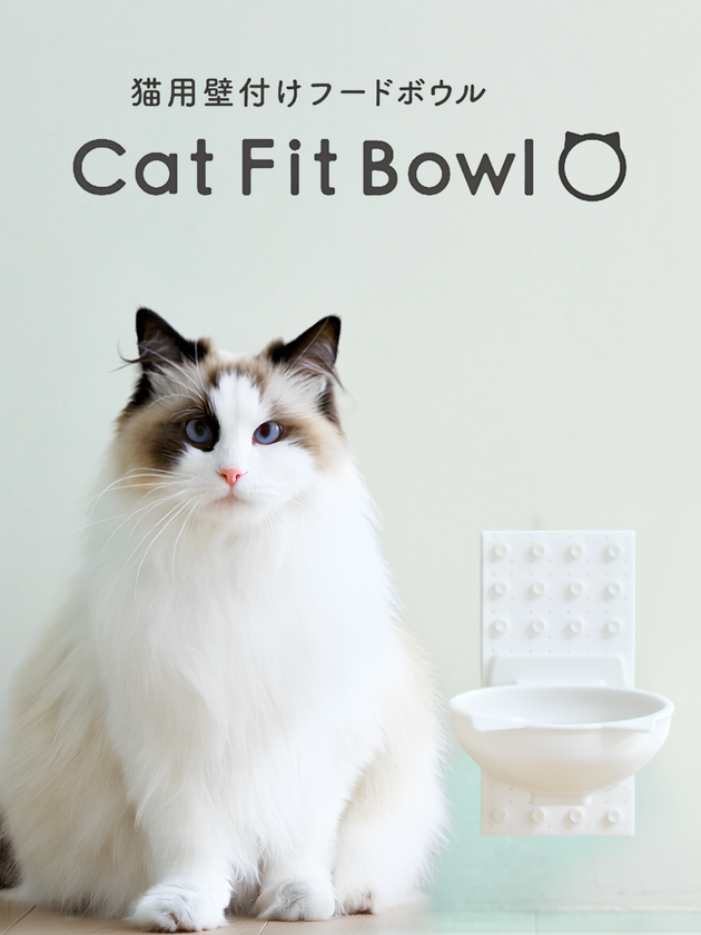 愛猫の「食べる」をもっと自然に、心地よく。
プラセス × ナラネコ 共同開発の壁付け猫用フードボウル
『Cat Fit Bowl』誕生!