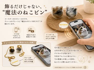 NFCタグで思い出と連動します