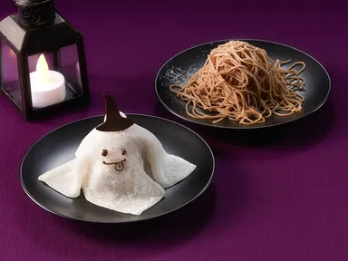 (上)しぼりたてモンブラン (下)おばけモンブラン