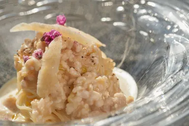 【FRICK】 豆乳と地鶏煮凝り冷製カッペリーニ 9,500円(税別)のコース