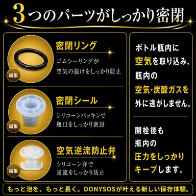 しっかり密閉する構造