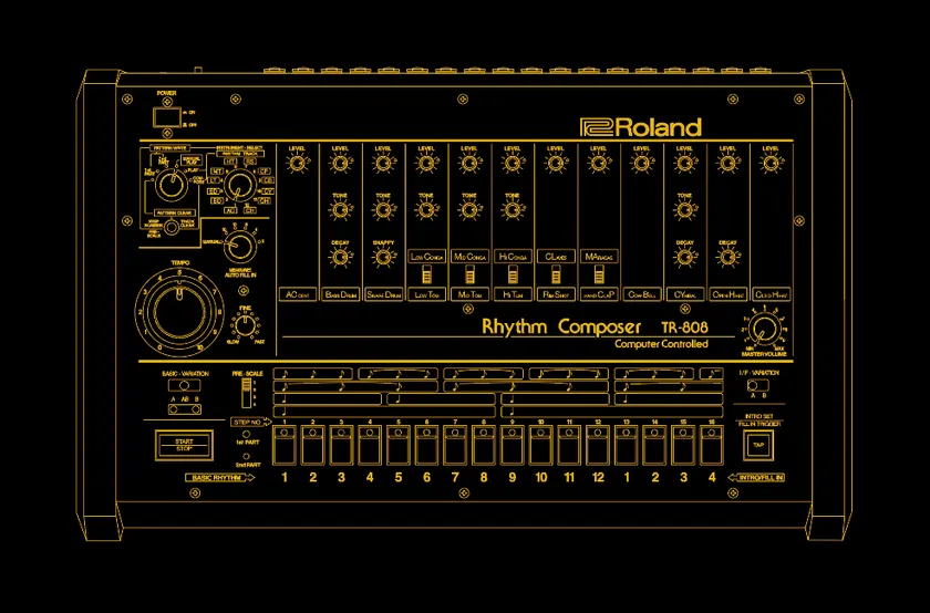 「TR-808」デザイン・ステッカー
