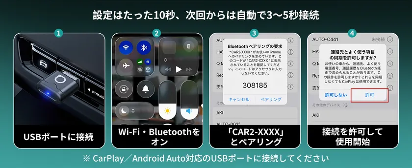 簡単接続4ステップ