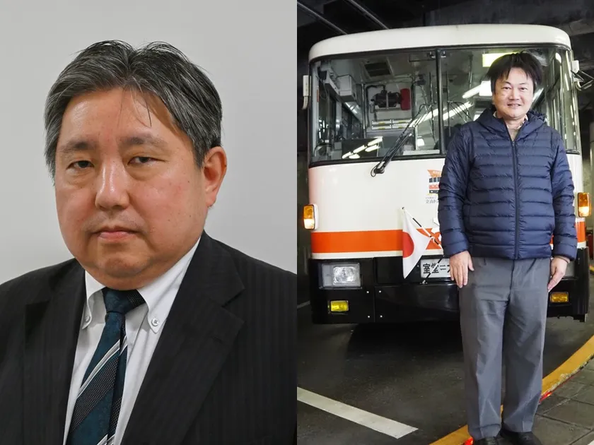 トークイベントゲスト：鉄道博物館館長 石田亨氏(左) 乗りものニュース執筆者 大塚圭一郎氏(右)