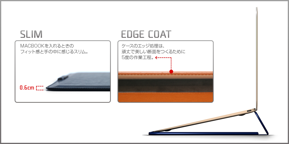 SLG Design 新しいMacBook 12インチ用レザーケース