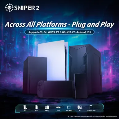 PS5、PS4、Xbox、Nintendo Switch、PC、モバイル端末など幅広いプラットフォームに完全対応しています