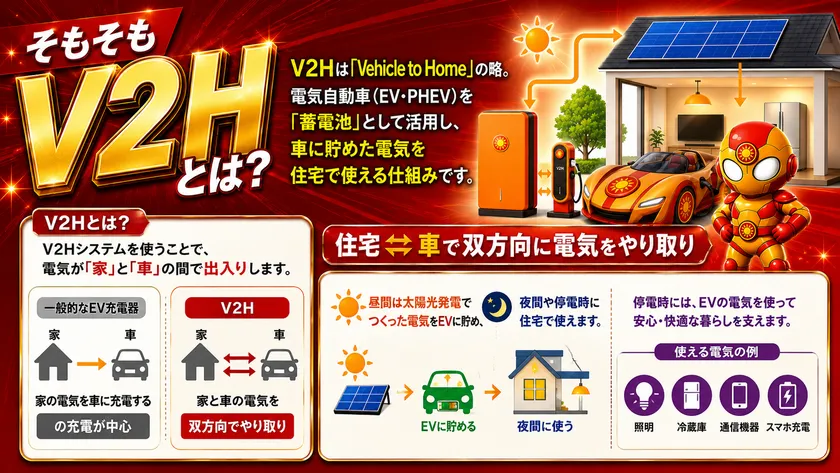 画像(2)　V2Hとは