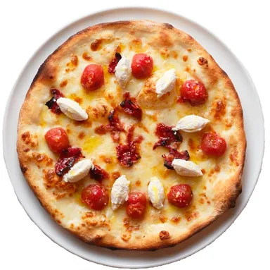 窯で焼いた本格ピッツァの一例(赤ずきんのピッツァ)