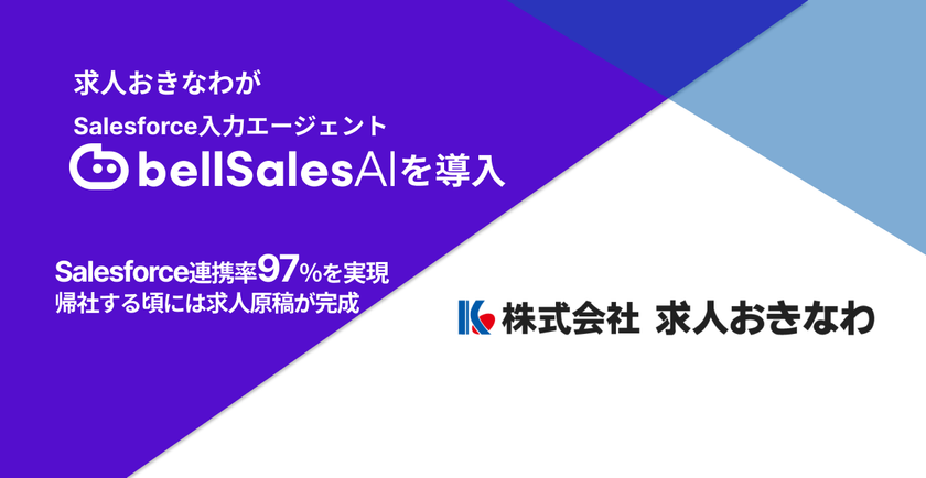 株式会社求人おきなわ、「bellSalesAI」導入で
“営業が帰社する頃には求人原稿が完成”する体制へ