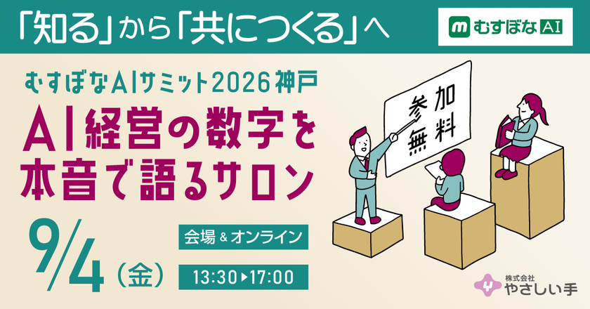 介護・保育のAI共創事例を神戸から全国へ発信　
「むすぼなAIサミット 2026神戸」を9月4日に開催