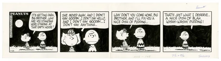 「ピーナッツ」原画 1969年7月21日 (c) Peanuts Worldwide LLC