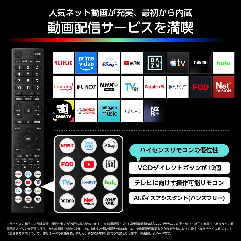 VODダイレクトボタンが12個