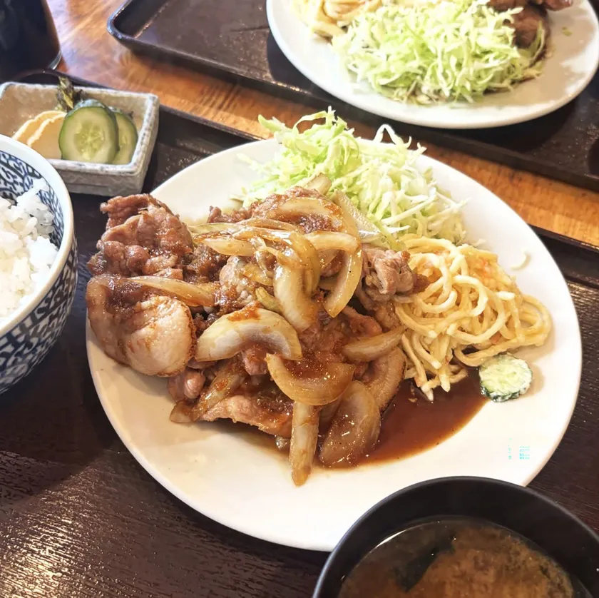 生姜焼盛付