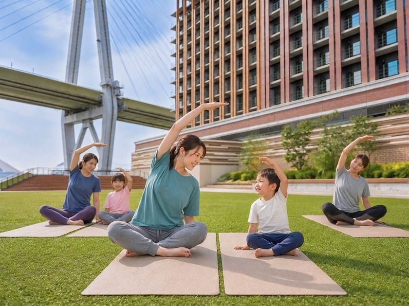 「リーベルホテル大阪」親子で楽しむ
「親子ヨガレッスン」を開催！
ヨガとホテルステイで、心と身体を整える一日を
