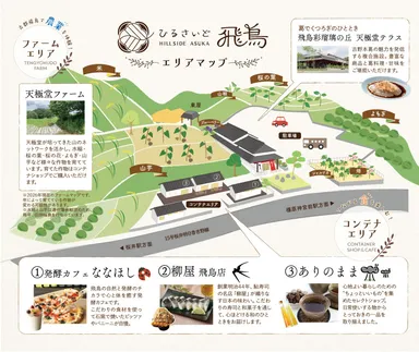ひるさいど飛鳥エリアマップ