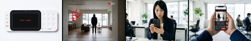 統合型スマートホーム機器「ナインドット」　
工事不要の新機能「防犯セキュリティ」「SOS」を同時リリース