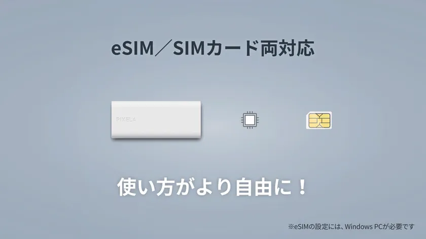 eSIM／SIMカード両対応