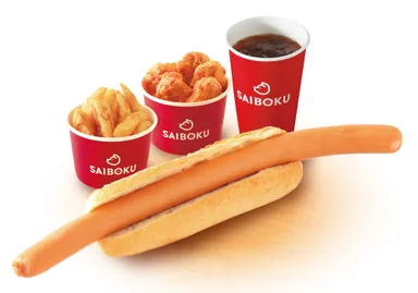 カフェテリア「ロングホッとんドッグセット」1,980円