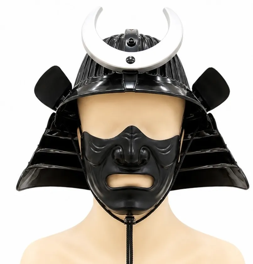 黒の兜戦国武将セット装着例