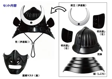黒の兜戦国武将セット内容