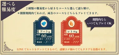 選べる2種類の難易度