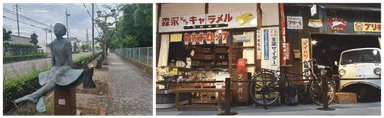 アート作品が並ぶ街並みやレトロな博物館が会場となります